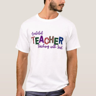Dankbarer Lehrer, Lehre mit Herz-Erntedank T-Shirt