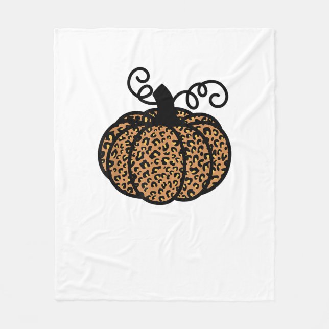 Dankbarer Leopard Pumpkin für Erntedank Fleecedecke (Vorderseite)