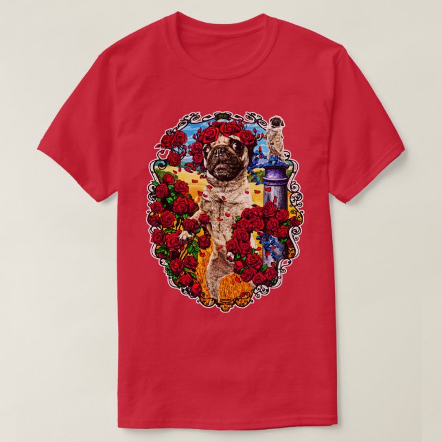 Dankbarer Mops T-Shirt (Design vorne)