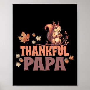 Dankbarer Papa Spielendes Eichhörnchen auf einem A Poster