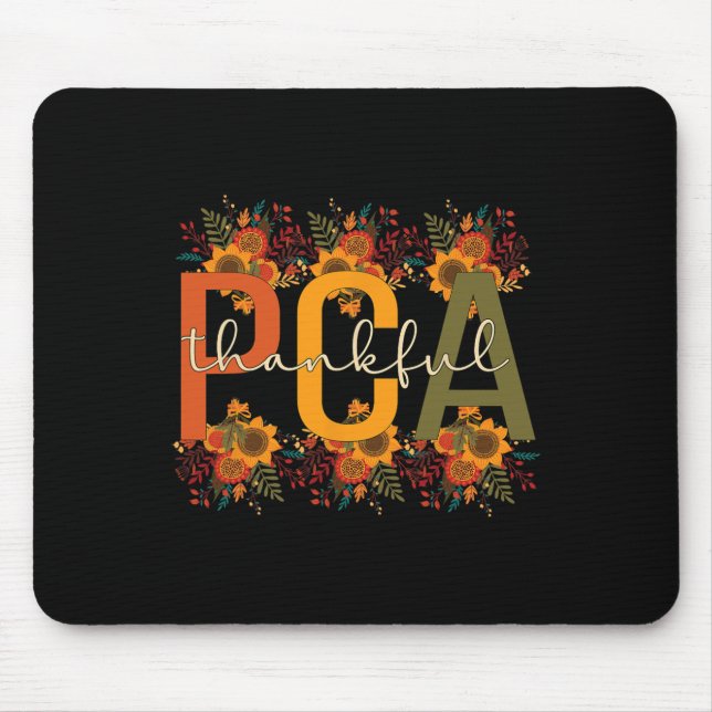 Dankbarer PCA-Erntedank-Patientenbetreuer Mousepad (Vorne)