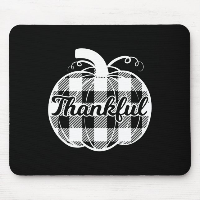 Dankbarer Pumpkin Niedlicher Erntedank Herbst Herb Mousepad (Vorne)