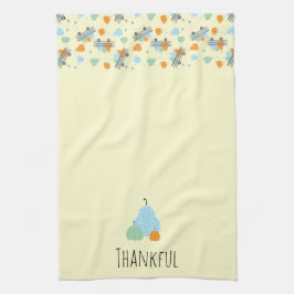 Dankbarer Pumpkin Patch Orange Blue Geschirrtuch