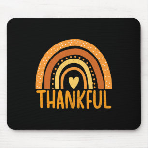 Dankbarer Regenbogen-Erntedank Herbstsaison Mousepad