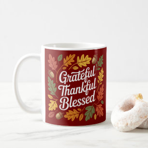 Dankbares Dankbares gesegnetes Erntedank Zitat Kaffeetasse