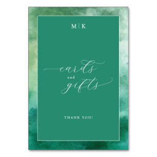 Dankbares Grün Aquarell Karten und Geschenke Schil