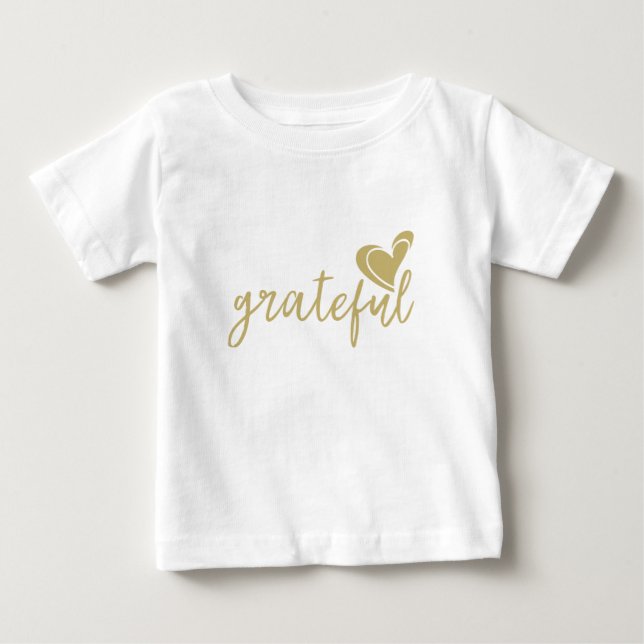 dankbares Herz Baby T-shirt (Vorderseite)