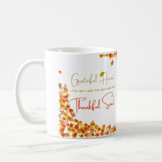 Dankbares Herz Dankbare Seele Tasse – Minimal Herb