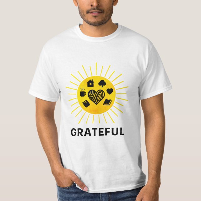 Dankbares Sunburst Erntedank Shirt (Vorderseite)