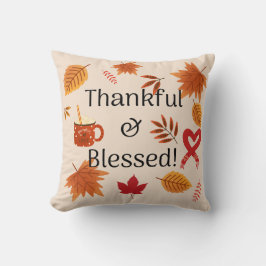 Dankbares und gesegnetes Herbstdesign Kissen