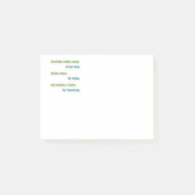 Dankbares Zitat - Dankbarkeit macht Sinn für unser Post-it Klebezettel (Vorderseite)