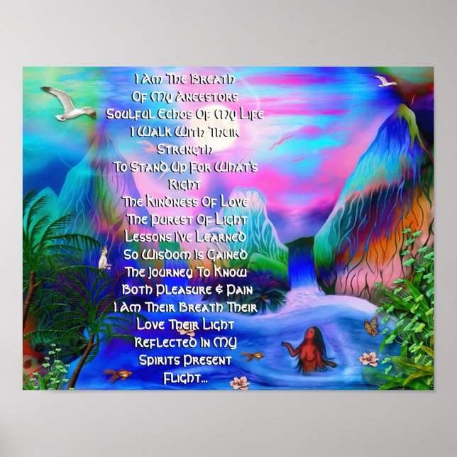 Dankbarkeit Ancestor Gedicht Poster (Vorne)