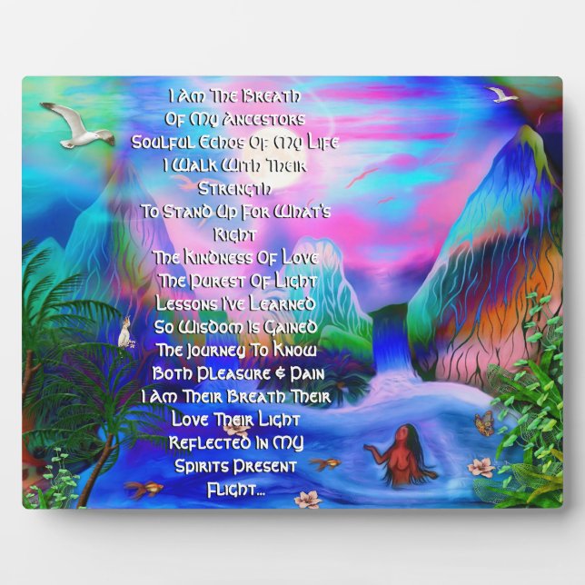 Dankbarkeit Ancestor Gedicht Tabletop Plaque mit E Fotoplatte (Vorderseite)