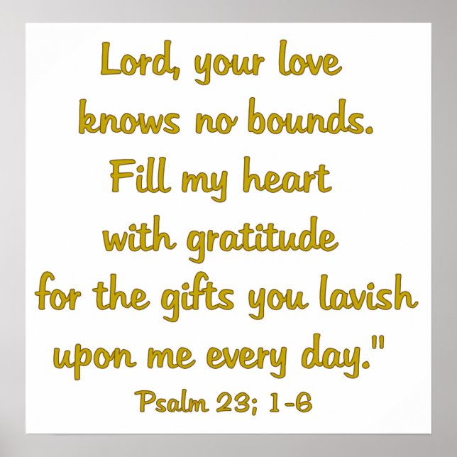 Dankbarkeit Attitude Poster (Vorne)