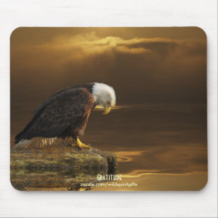 "Dankbarkeit" Bald Eagle & Golden Sun Mousepad