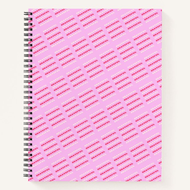 Dankbarkeit, Dankbarkeit, Danksagung, Rosa, Urlaub Notizbuch (Vorderseite)