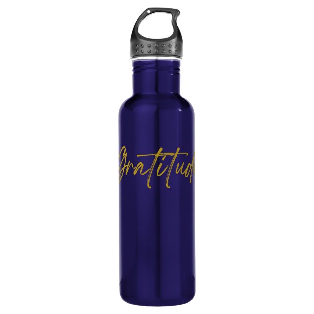 Dankbarkeit der Wasserflasche Edelstahlflasche (Vorderseite)