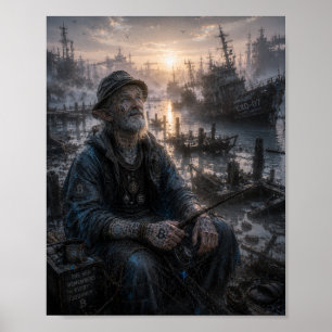 Dankbarkeit / Fischer / Ein ruhiger Hafen Poster