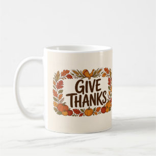 Dankbarkeit Füllhorn Erntekranz Kaffeetasse