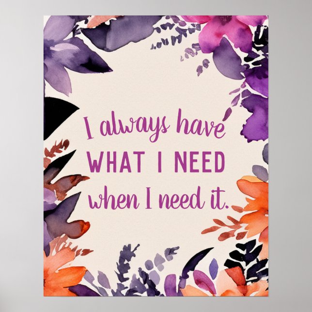 Dankbarkeit für Inspiration, magisch Motivierend Poster (Vorne)