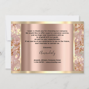 Dankbarkeit gegenüber Elegance: Rose Gold Marmor Einladung