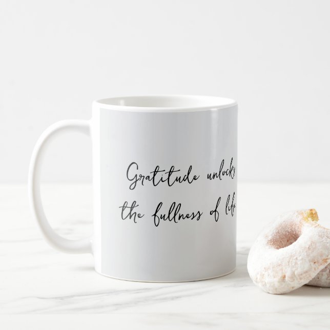Dankbarkeit Inspiration Zitat Tasse (Mit Donut)