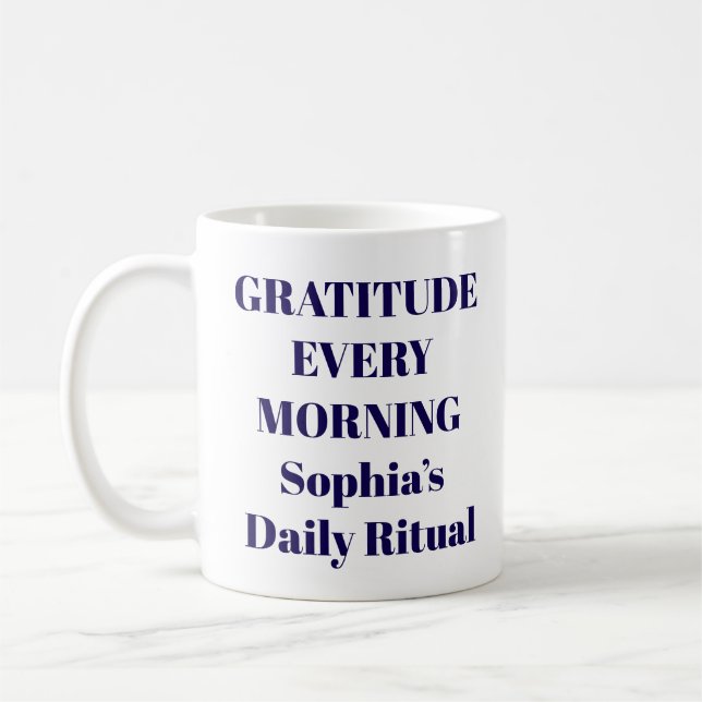 Dankbarkeit Jeden Morgen Tasse (Links)