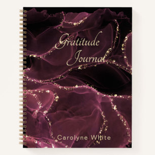 Dankbarkeit Journal Pink Gold Glitzer Individuelle Notizbuch