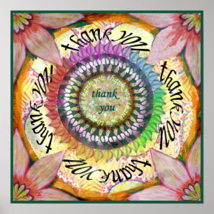 Dankbarkeit Mandala Poster