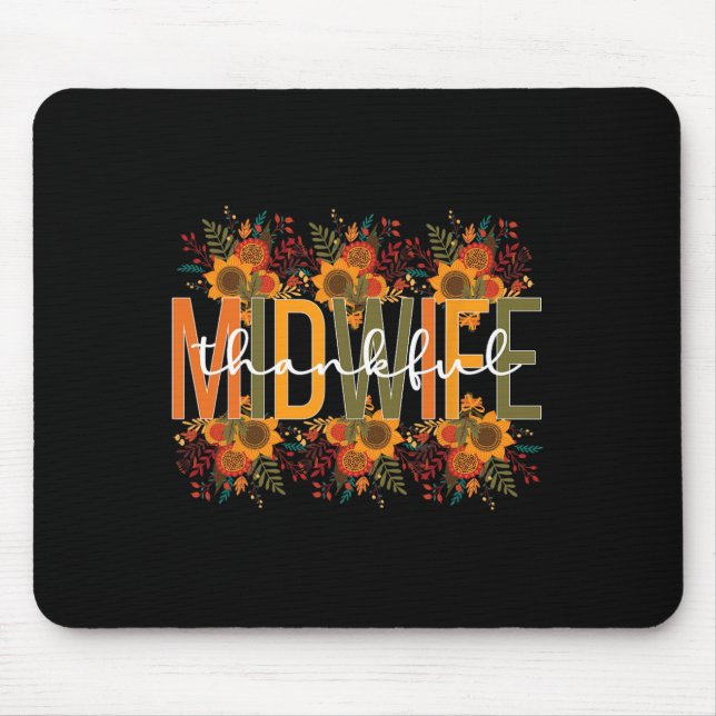 Dankbarkeit Midwifery Midwives Erntedank Mousepad (Vorne)