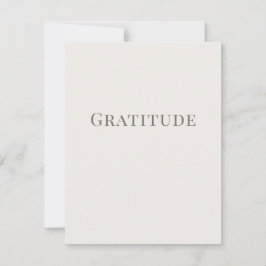 Dankbarkeit – Minimalistische Typografie-Design Mitteilungskarte