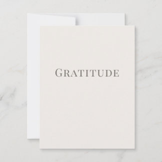 Dankbarkeit – Minimalistische Typografie-Design Mitteilungskarte