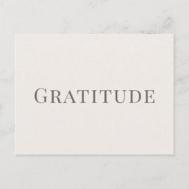 Dankbarkeit – Minimalistische Typografie-Design Postkarte