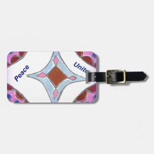 "Dankbarkeit Peace Liebe Unite" Mandala Art Print Gepäckanhänger