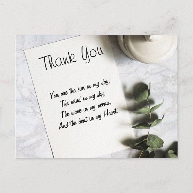 Dankbarkeit Postkarte (Vorderseite)