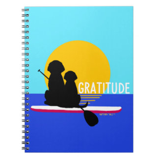 Dankbarkeit SUP Dogs Sunrise Journal Notizblock