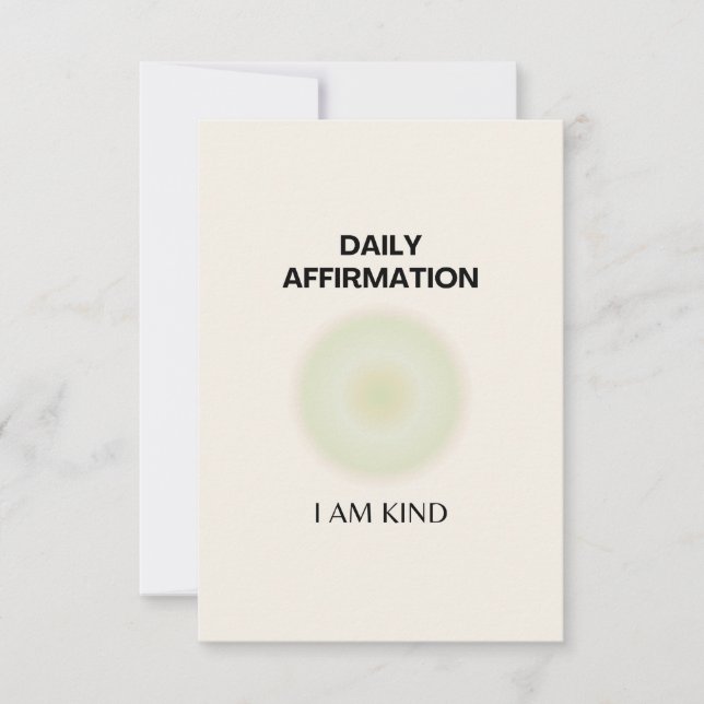 Dankbarkeit Tägliche Bejahung positive spirituelle Dankeskarte (Vorderseite)