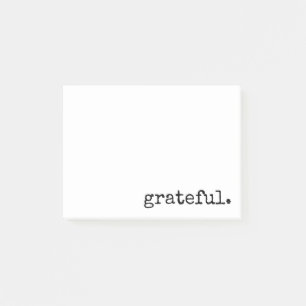 Dankbarkeit Typografie weiß Post-it Klebezettel
