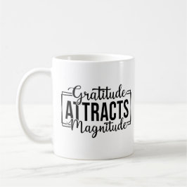 Dankbarkeit zieht Magnitude Custom Coffee Tasse an