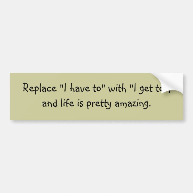 Dankbarkeits-Autoaufkleber Autoaufkleber (Vorne)