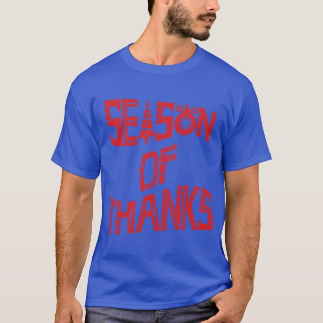 Dankbarkeits-Saison Grafikdesign T-Shirt (Vorderseite)