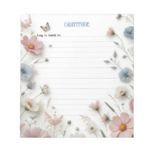 Dankbarkeits-Wildblumen-Notizblock Notizblock