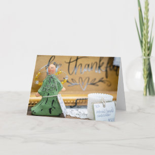 Dankbarkeitsengel - Eine rustikale Thanksgiving-De Karte