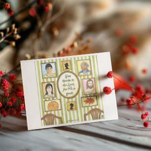 Dankbarkeitsporträts Thanksgiving Inspirierend Postkarte