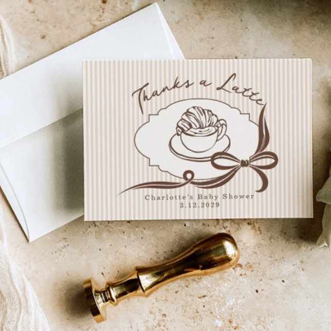 Danke A Latte Cafe Bebe Kaffee Bogen Baby Shower (Von Creator hochgeladen)