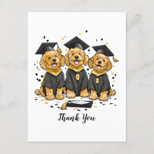 Danke Abschluss Goldendoodle Hunde Postkarte