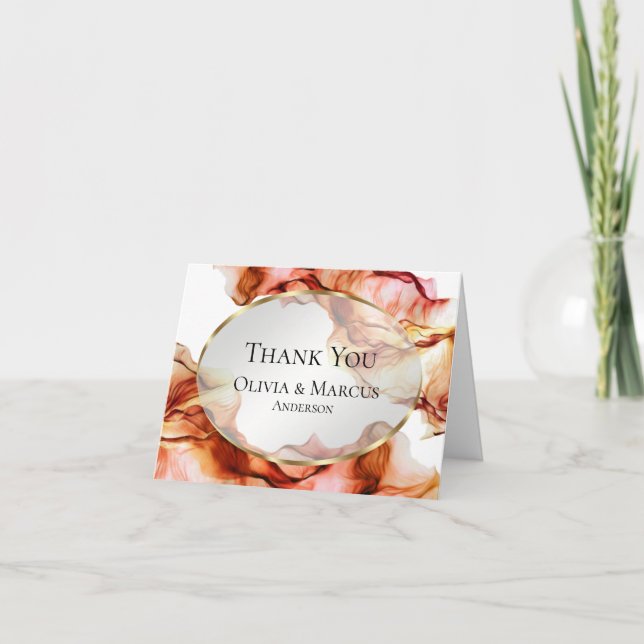 Danke | Abstrakte Herbstfarben Aquarellfarben (Vorderseite)