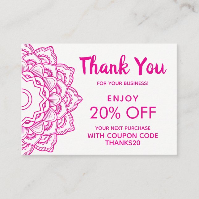 Danke abzurechnen rabattkarte (Vorderseite)