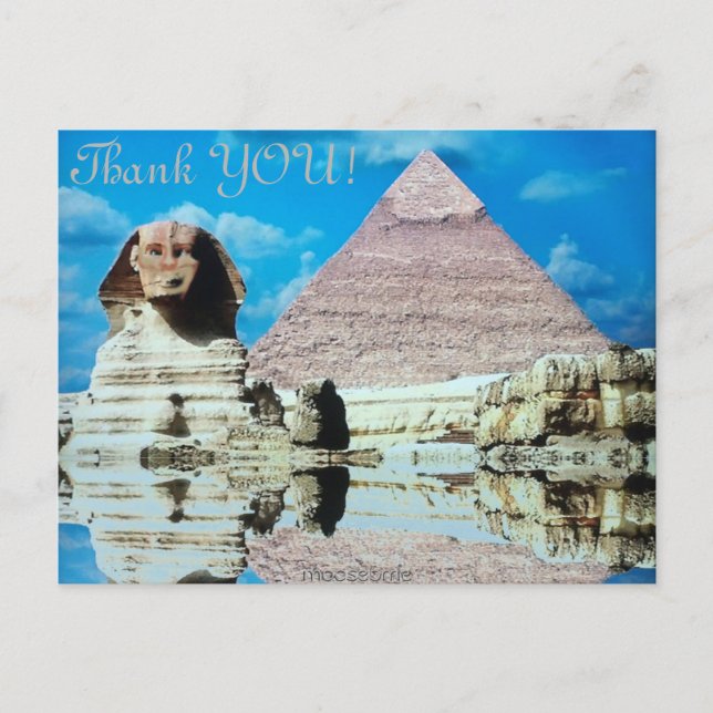 Danke! Ägyptische Sphinx... Postkarte (Vorderseite)