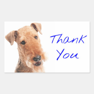 Danke Airedale Terrier Welpen Hund Aufkleber